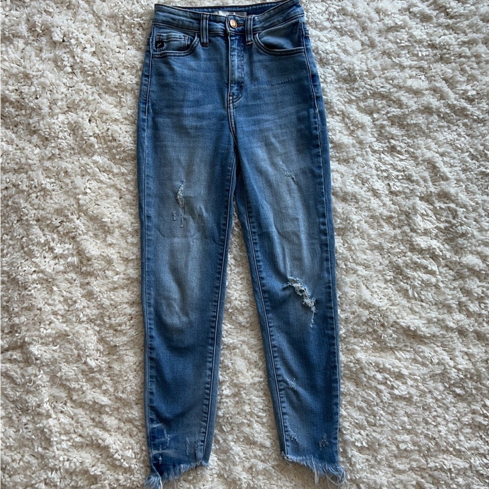 Kancan distressed ankle Jean